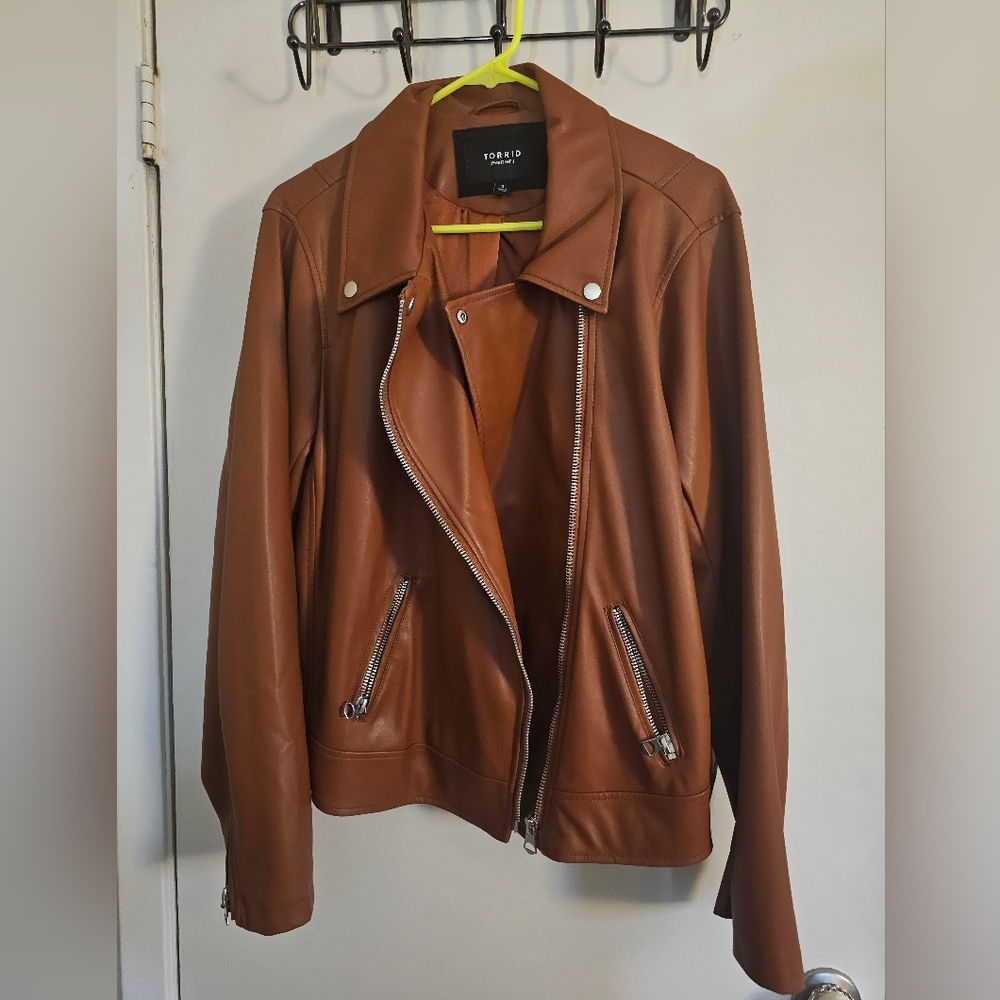 Torrid Women's Tan Moto Jacket - Picture 5 of 6